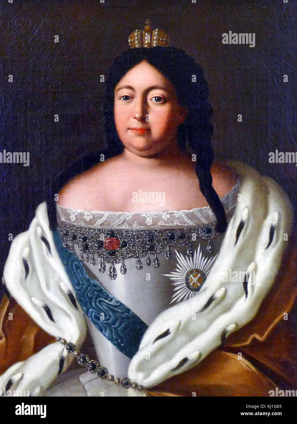 L'impératrice Anna Ioannovna, fille du tsar Ivan V de Russie et la nièce de Pierre le Grand. Anna Ionnovna (1693-1740) est devenue impératrice de Russie en 1730 Banque D'Images