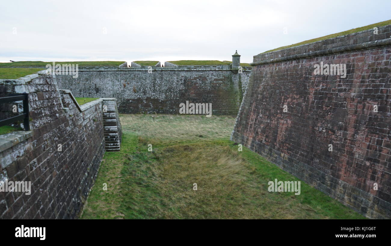 Fort George ; forteresse du 18e siècle, au nord-est d'Inverness en Écosse, aménagée à la suite de la Révolte Jacobite de 1745, en remplacement d'un Fort George à Inverness construites après 1715 La Révolte Jacobite de contrôler la zone. Banque D'Images