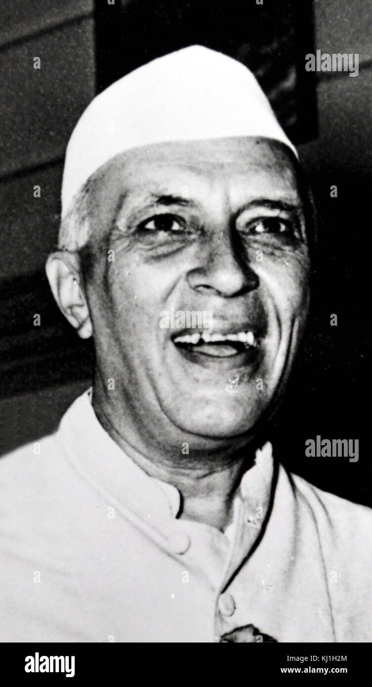 Jawaharlal Nehru (1889 - 1964) Premier ministre de l'Inde et une figure centrale dans la politique indienne avant et après l'indépendance. 1950 Banque D'Images