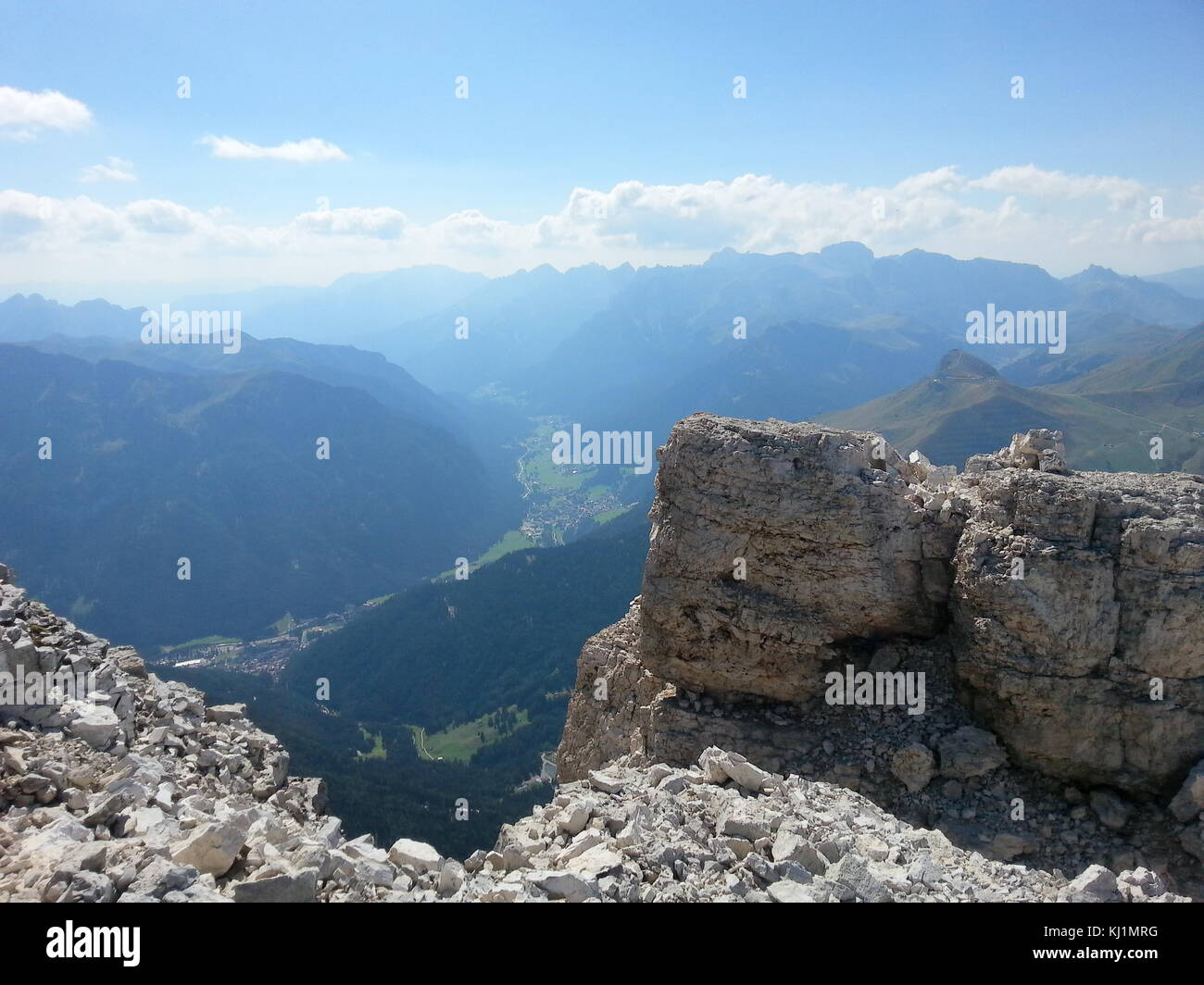 Passo Pordoi Dolomites italiennes, en été Banque D'Images