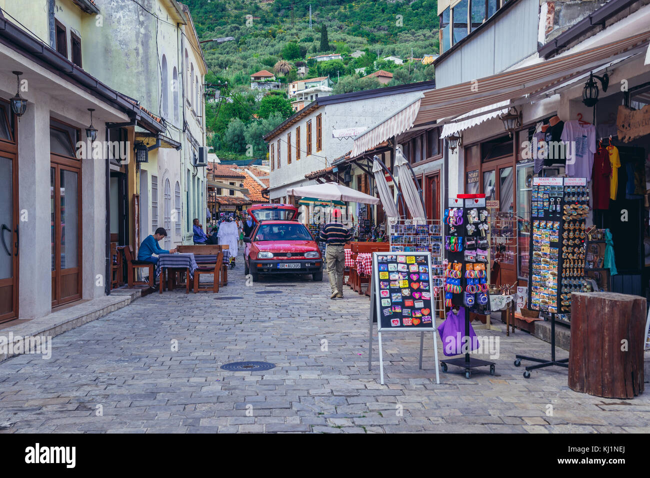 Rue dans Stari Bar (Old Bar) - petite ville près de Bar ville, partie de la municipalité de Bar dans le sud du Monténégro Banque D'Images