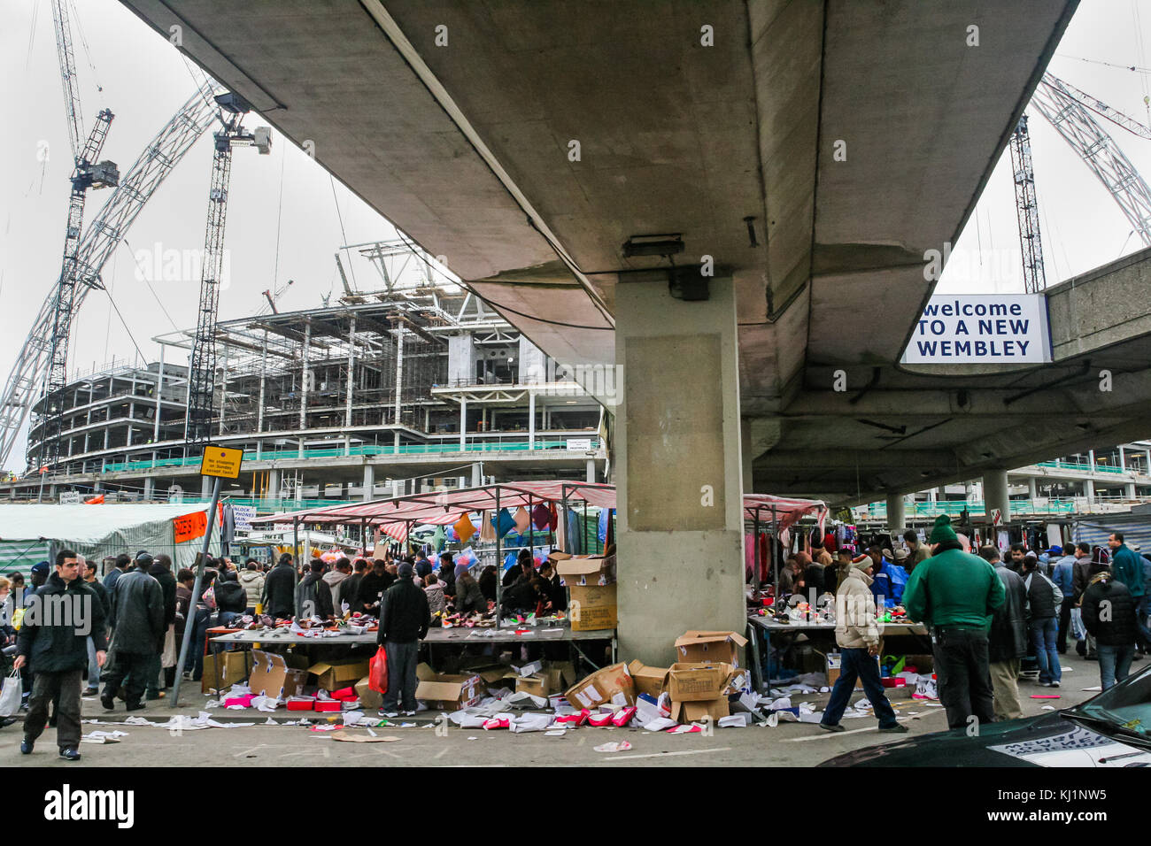 Le stade de Wembley, le 9 janvier 2005 Marché Banque D'Images