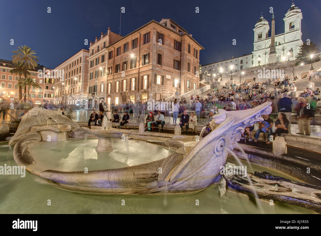 Les marches espagnoles, Rome - Piazza di Spagna Roma Banque D'Images