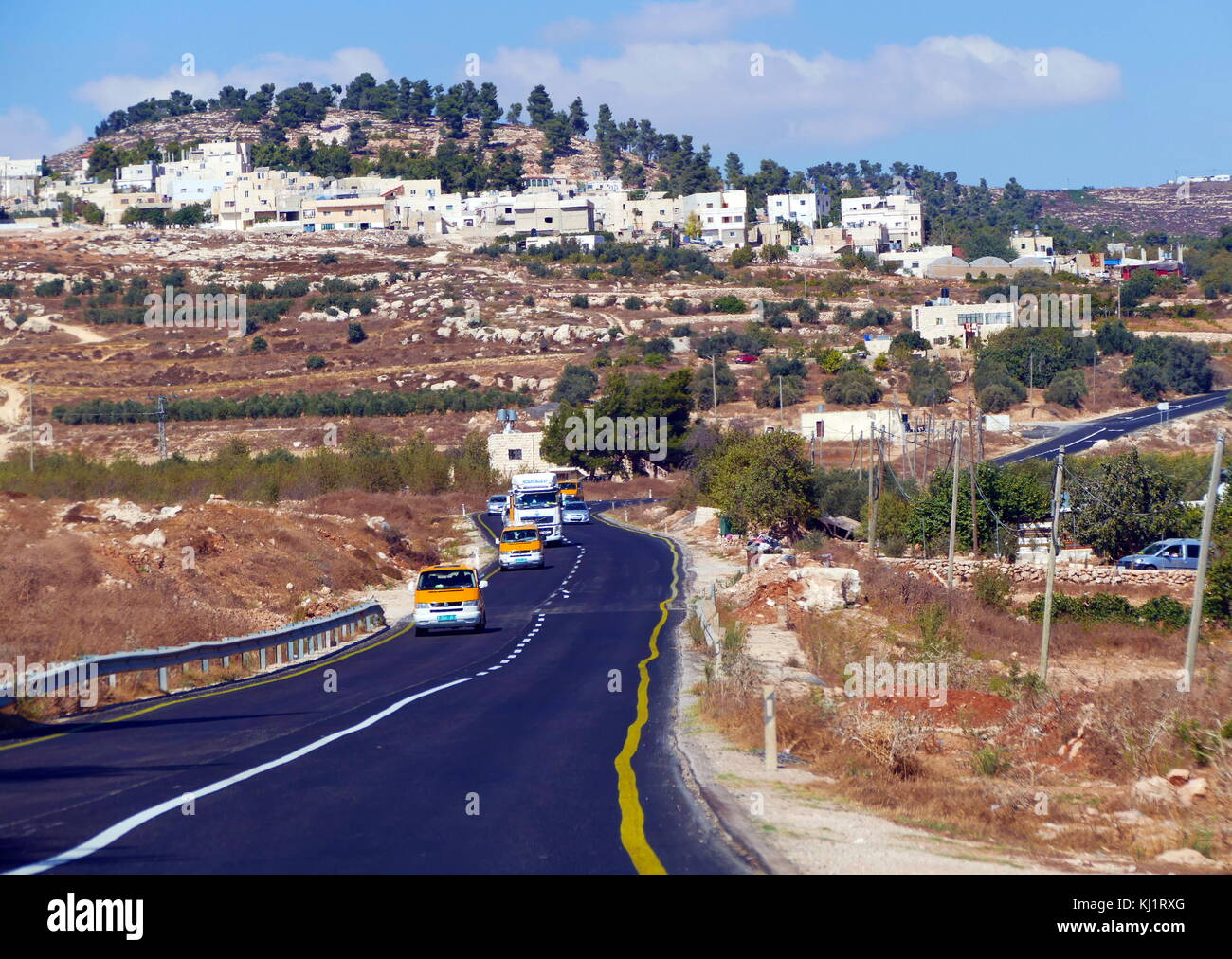 L'établissement village arabe, en Cisjordanie occupée près de Jérusalem-Est, Banque D'Images