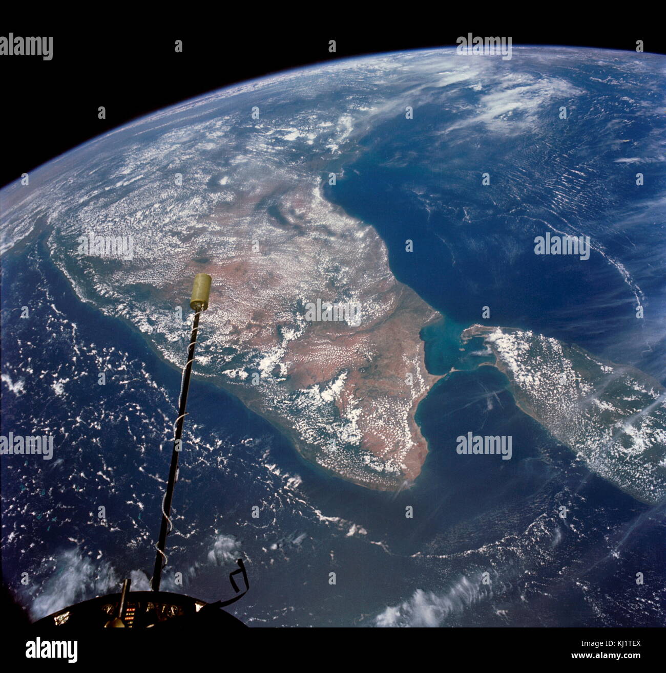 L'océan Indien, l'Inde et le Sri Lank, vu de l'engin spatial en orbite autour de Gemini-11 à une altitude de 410 miles nautiques 1966 Banque D'Images