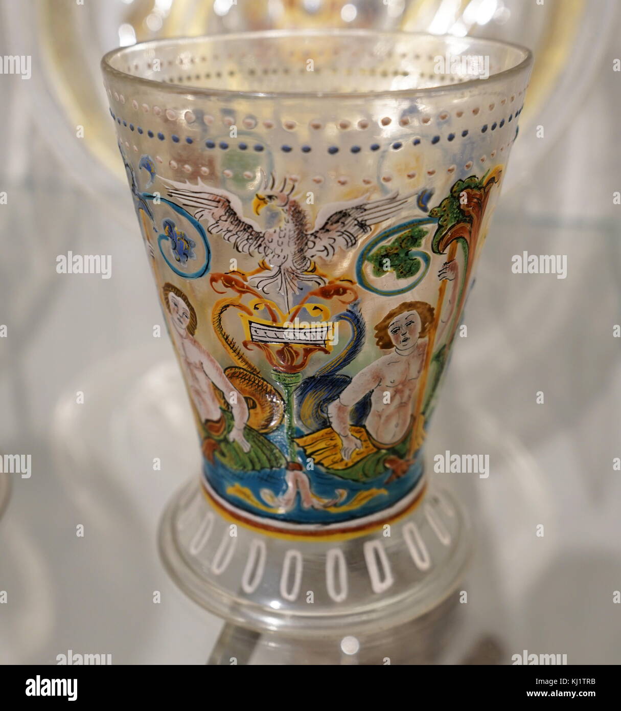 16e siècle verrerie décorée. En date du 16e siècle Banque D'Images