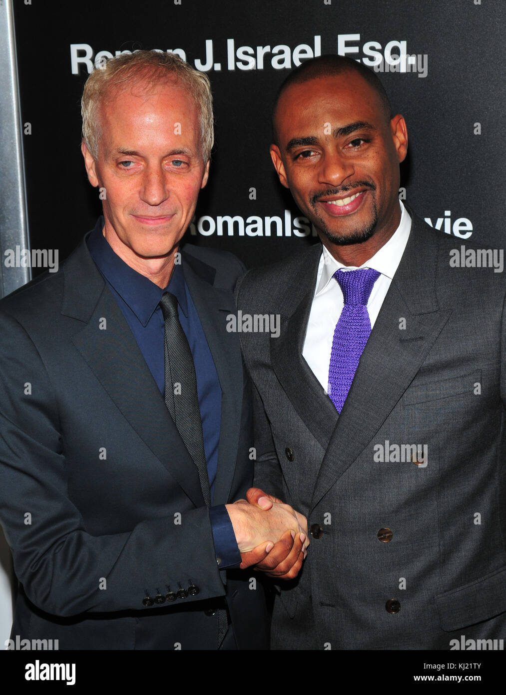 New York, NY, États-Unis. 20 novembre 2017. DaN Gilroy et Charles D. King assistent à la première de New York de l'Esquire'Roman J Israel à l'auditorium Henry R. Luce à Brookfield Place le 20 novembre 2017 à New York City . Crédit : John Palmer/Media Punch/Alay Live News Banque D'Images