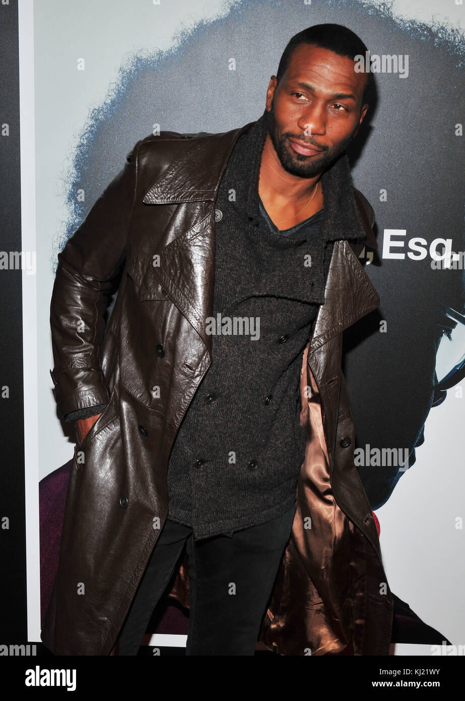 New York, NY, États-Unis. 20 novembre 2017. Leon Robinson assiste à la première de New York de l'Esquire'Roman J Israel à l'auditorium Henry R. Luce à Brookfield Place le 20 novembre 2017 à New York City . Crédit : John Palmer/Media Punch/Alay Live News Banque D'Images