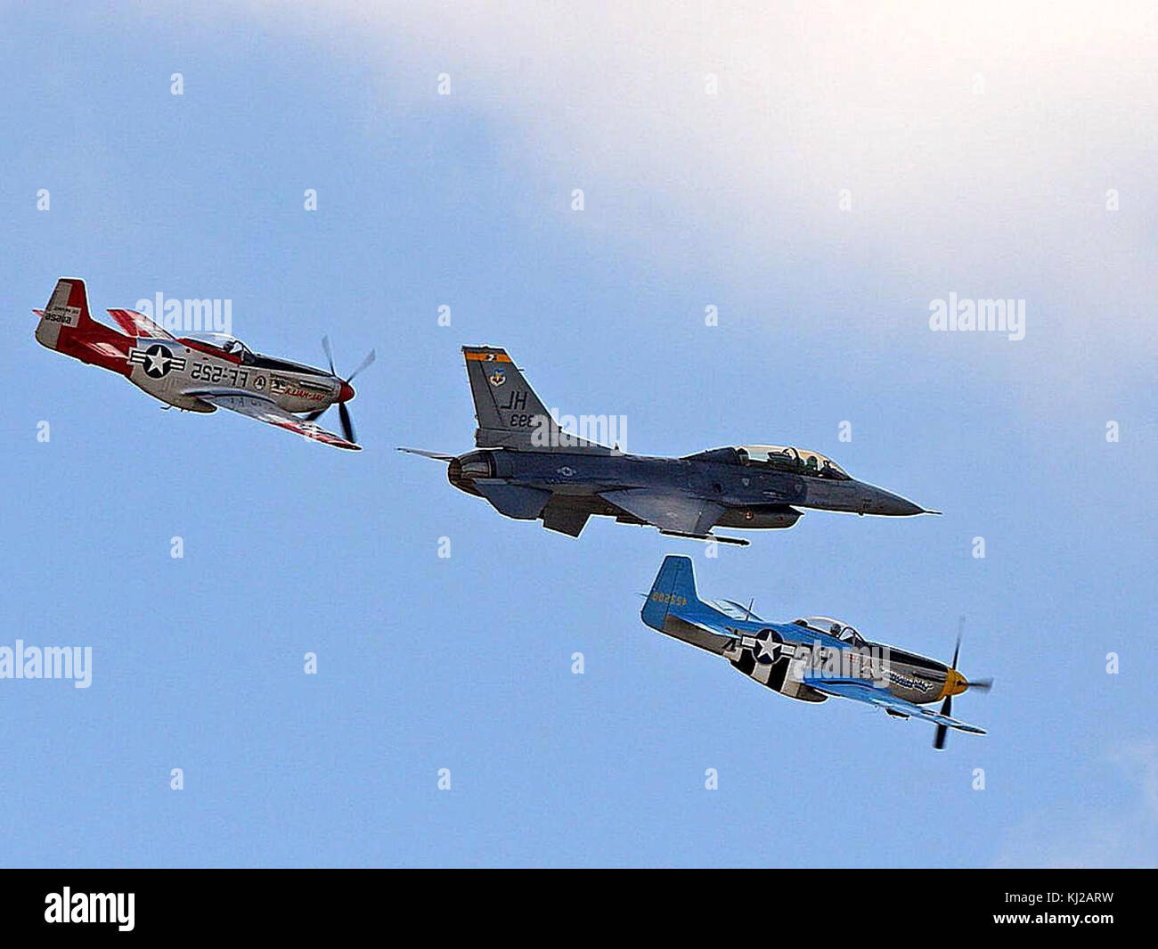 Patrimoine des avions à réaction filghts mustangs p 51 Banque D'Images