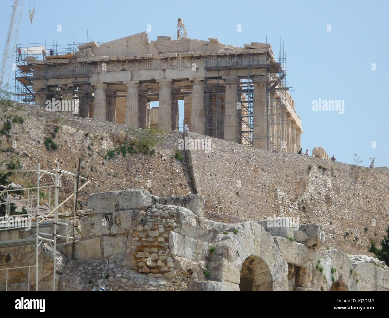 La reconstruction de l'architecture de temple grec antique Banque D'Images