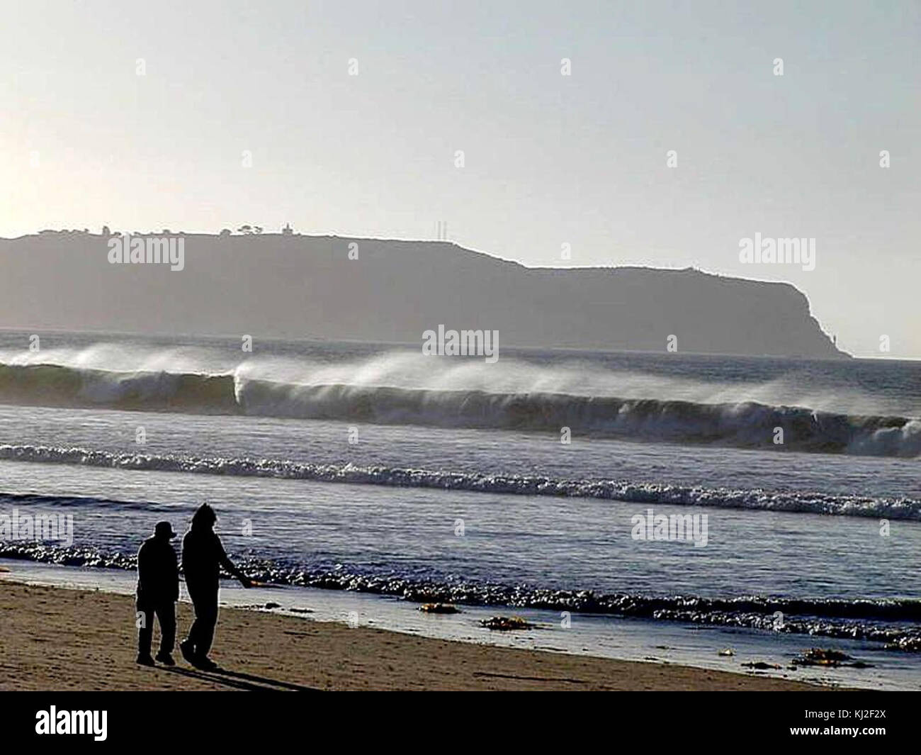 Plage de sable, les vagues de l'océan Banque D'Images