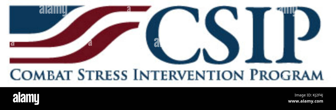 Combattre le Stress logo du programme d'Intervention Banque D'Images