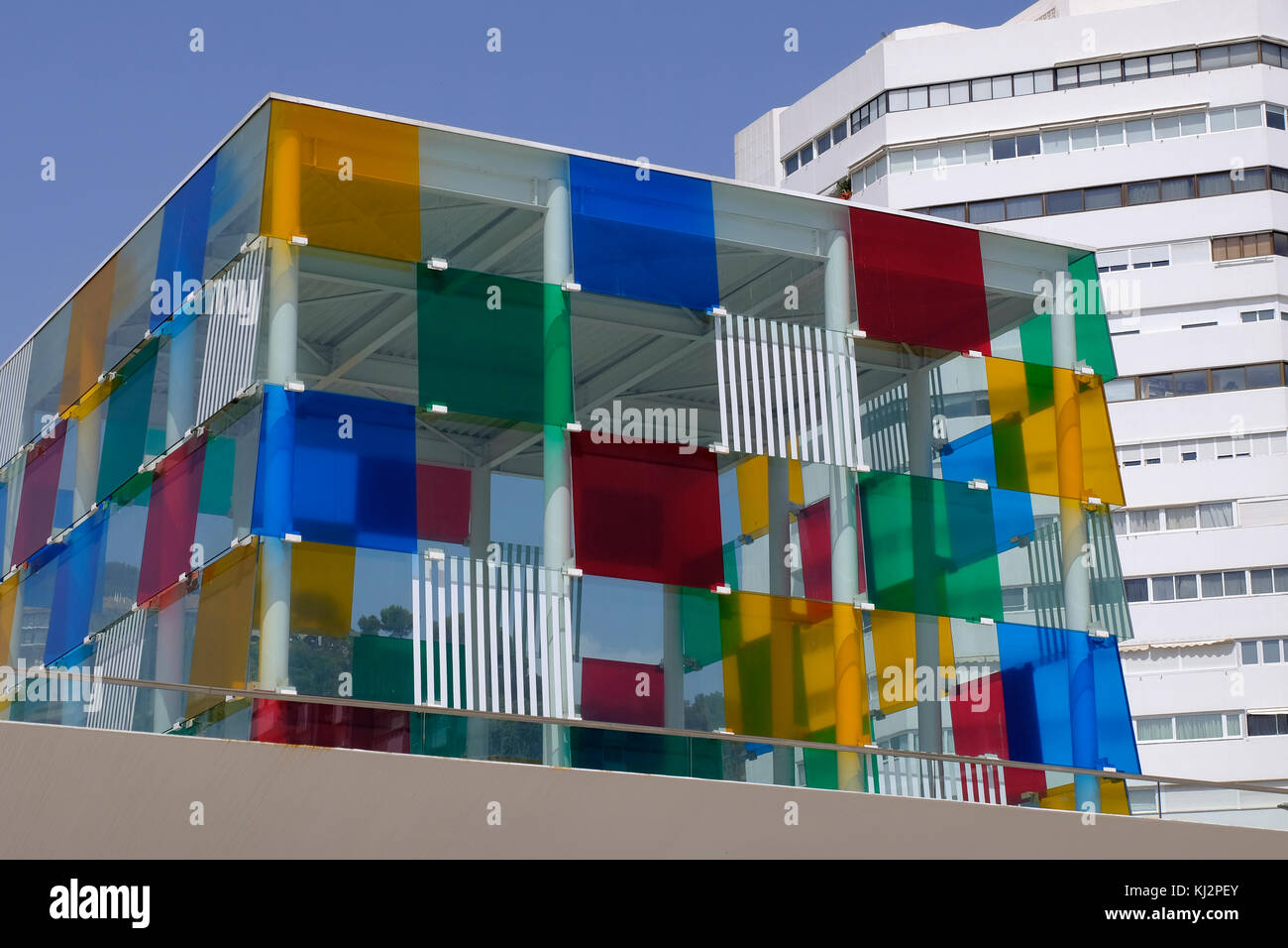 Centre Pompidou à Málaga, Espagne. Banque D'Images