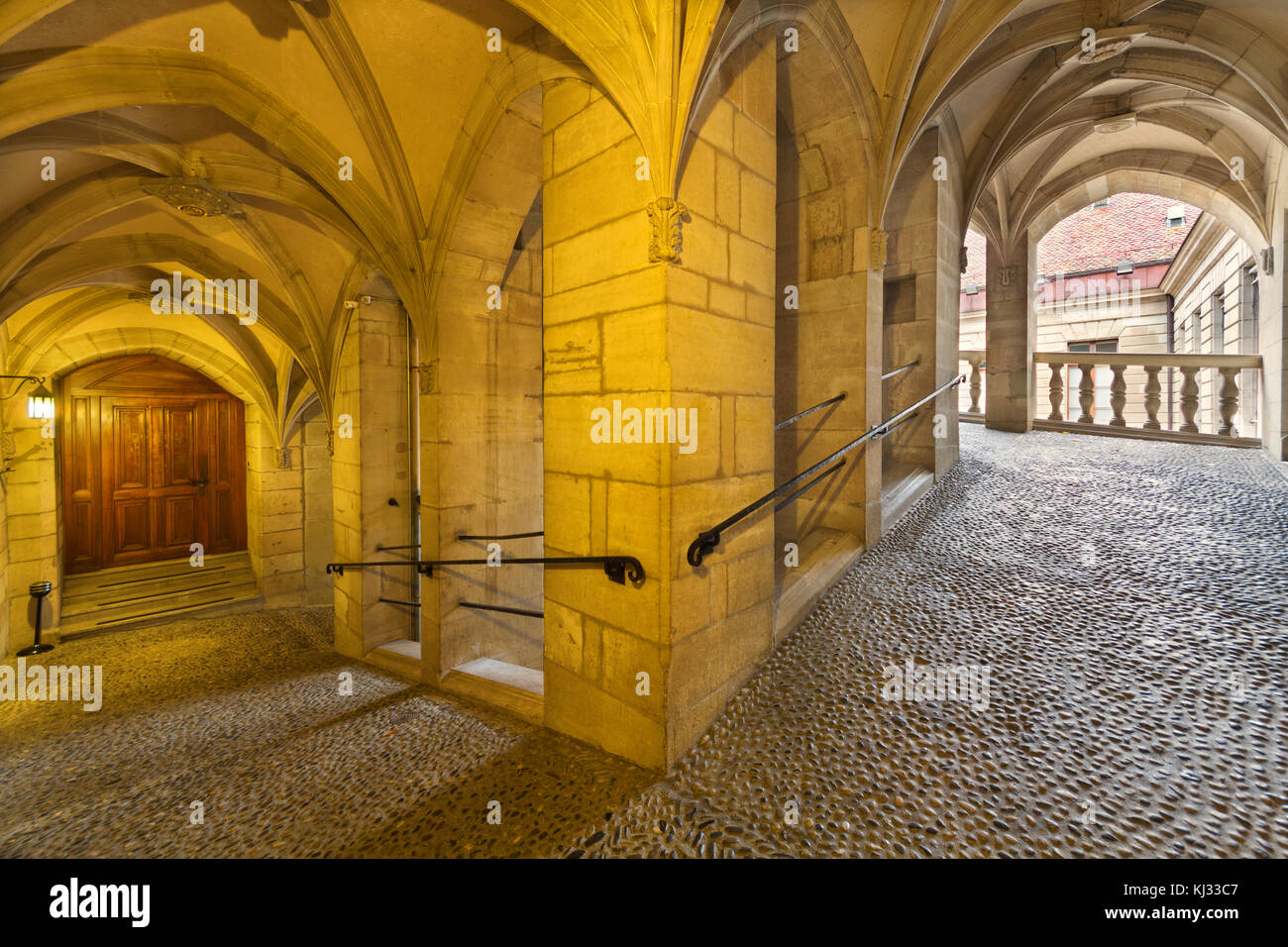 L'hôtel de ville de Genève - Rampe Banque D'Images