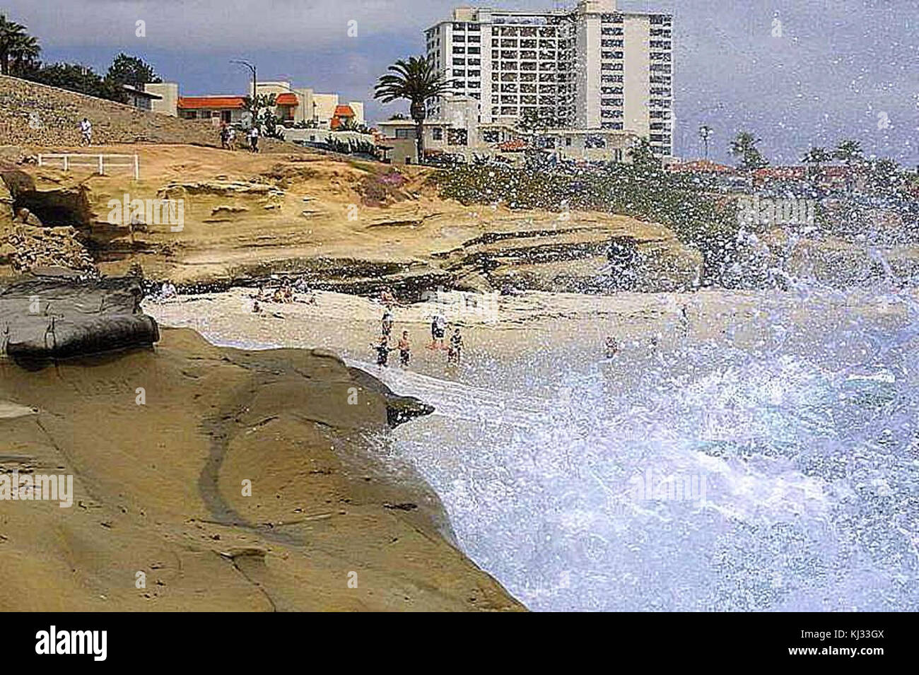 Plages de surf, les vagues de l'océan La Jolla Banque D'Images