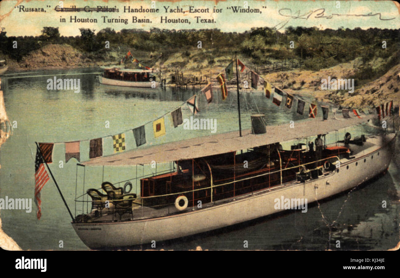 Bateaux disponibles dans le bassin de virage Houston Houston au Texas Banque D'Images