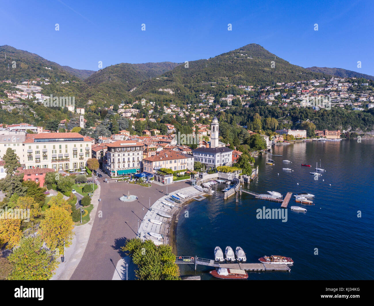 Port de Cernobbio, célèbre destination sur le lac de Como Banque D'Images