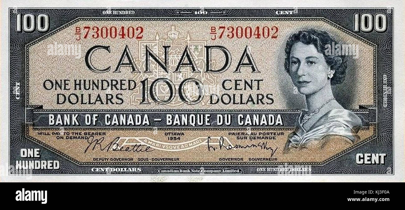 100 $ 1954 UN Banque D'Images