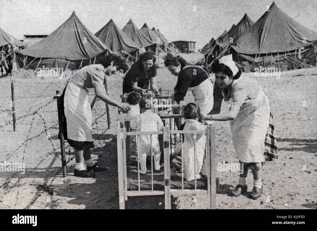 Israël 47247 Nannies des camps de transfert Banque D'Images