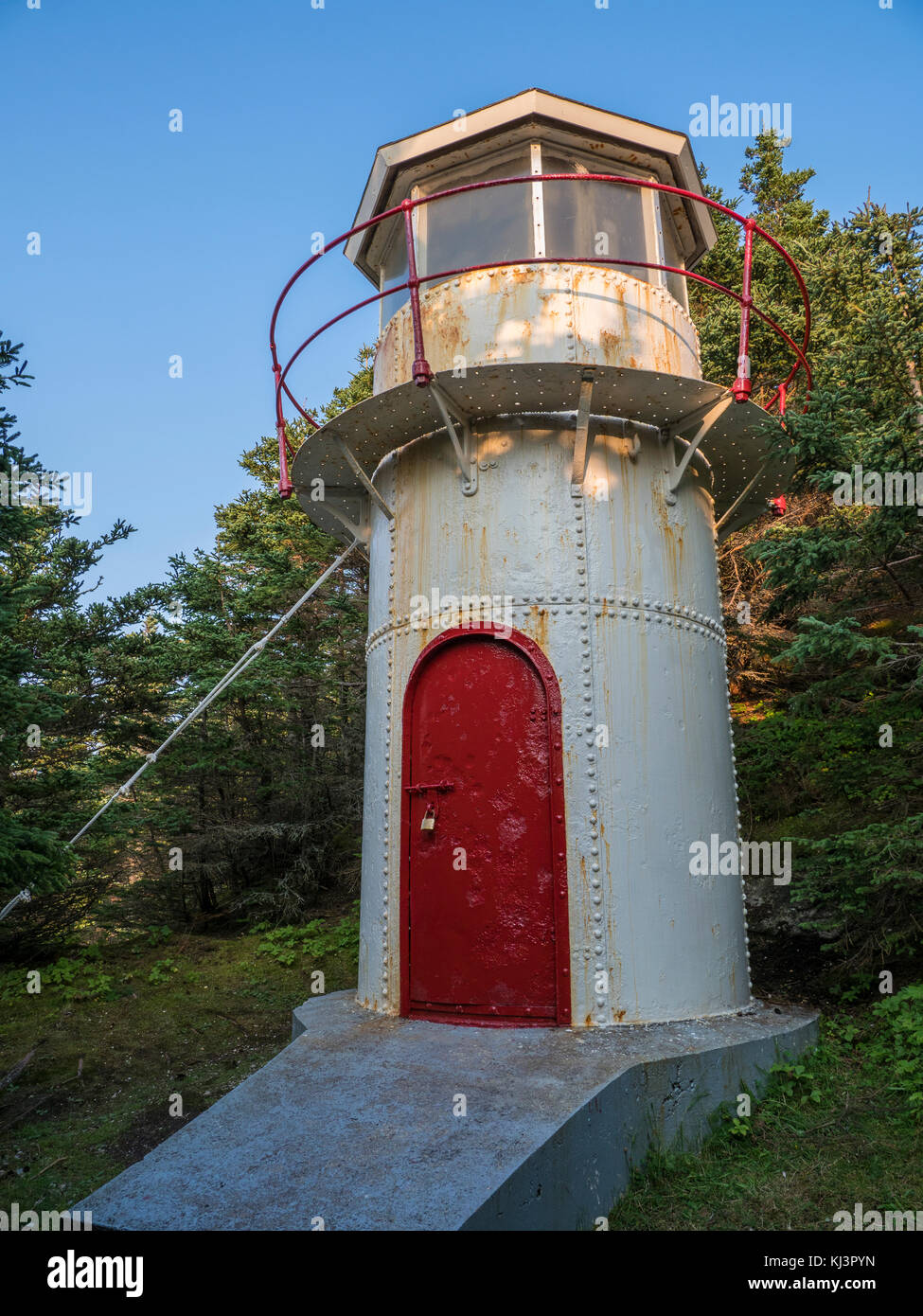 Cow Head Lighthouse, le parc national du Gros-Morne, à Terre-Neuve, Canada. Banque D'Images