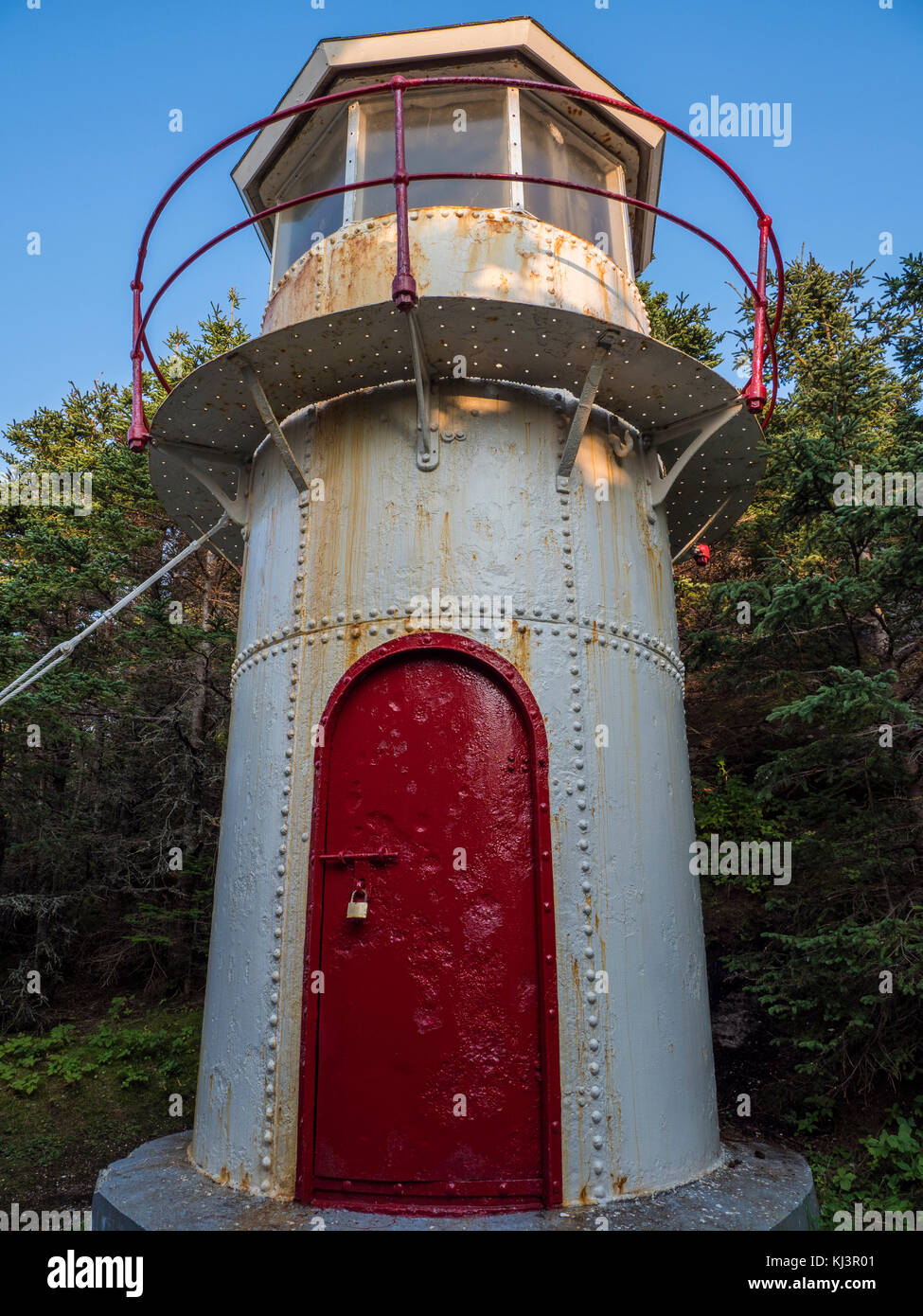 Cow Head Lighthouse, le parc national du Gros-Morne, à Terre-Neuve, Canada. Banque D'Images