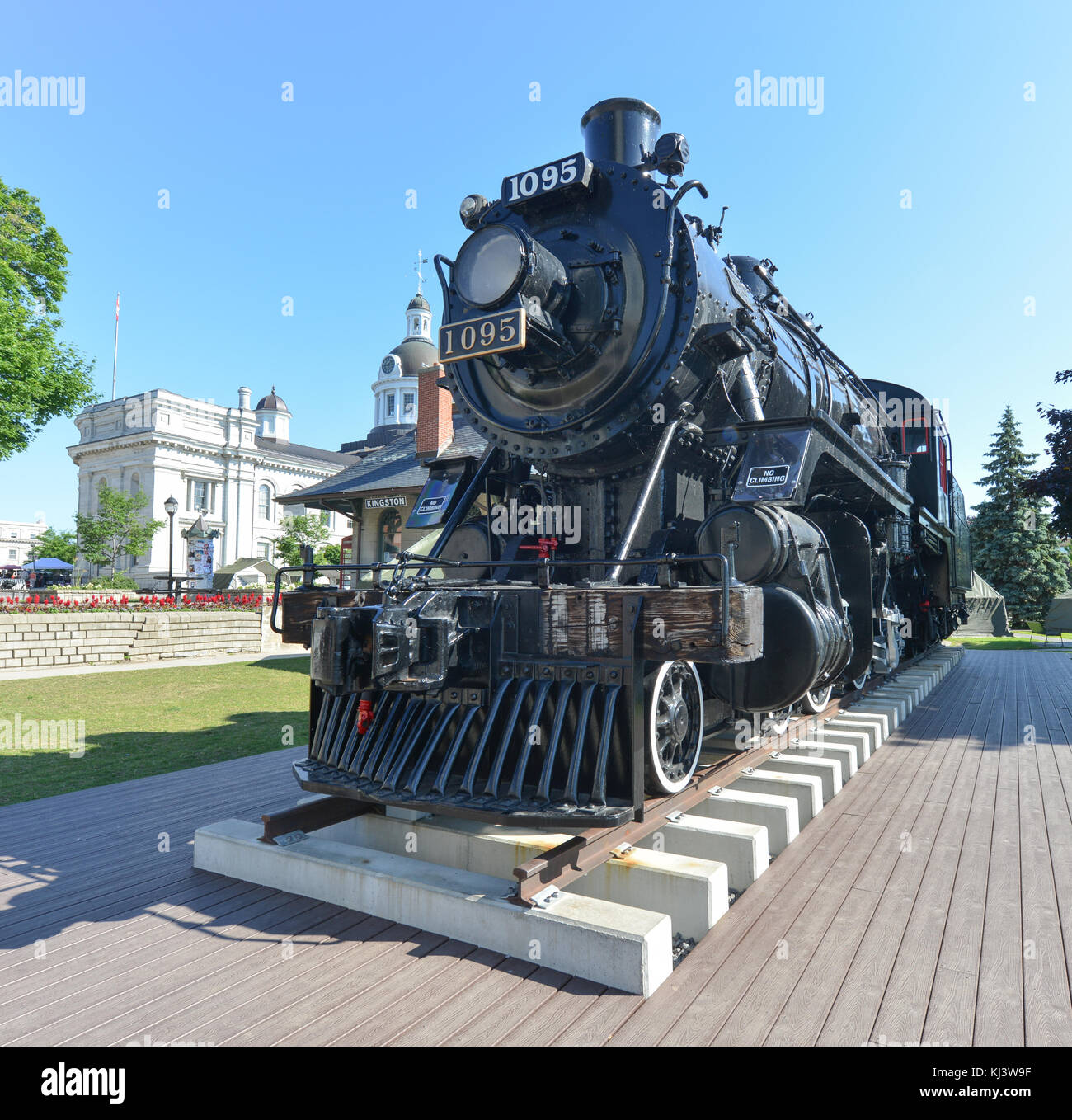 Une vieille locomotive a appelé l'esprit de sir John a., qui a été en service actif jusqu'en 1960 et plus tard est devenu un point de repère. Banque D'Images