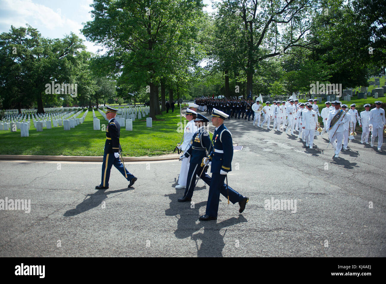 Tous les honneurs militaires conjointes de services funéraires de l'ancien secrétaire à la défense Melvin Laird (34601504062) Banque D'Images