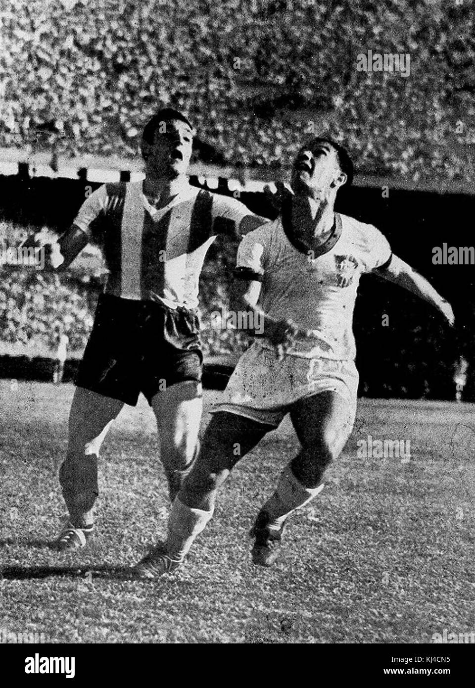 Juan Carlos Fonda (AR) et Francisco Aramburu (BR) - Février 1946 Banque D'Images