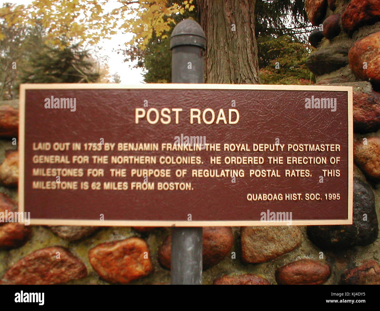 La route de poste plaque MP 62 Banque D'Images