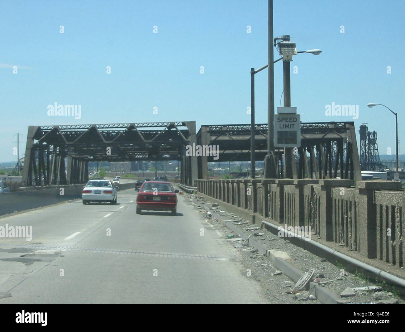 Pulaski Skyway sud à NYS-W bridge Banque D'Images