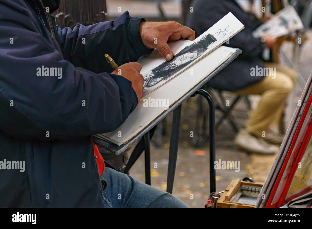 L'artiste Montmart, arrondissement de Paris Banque D'Images
