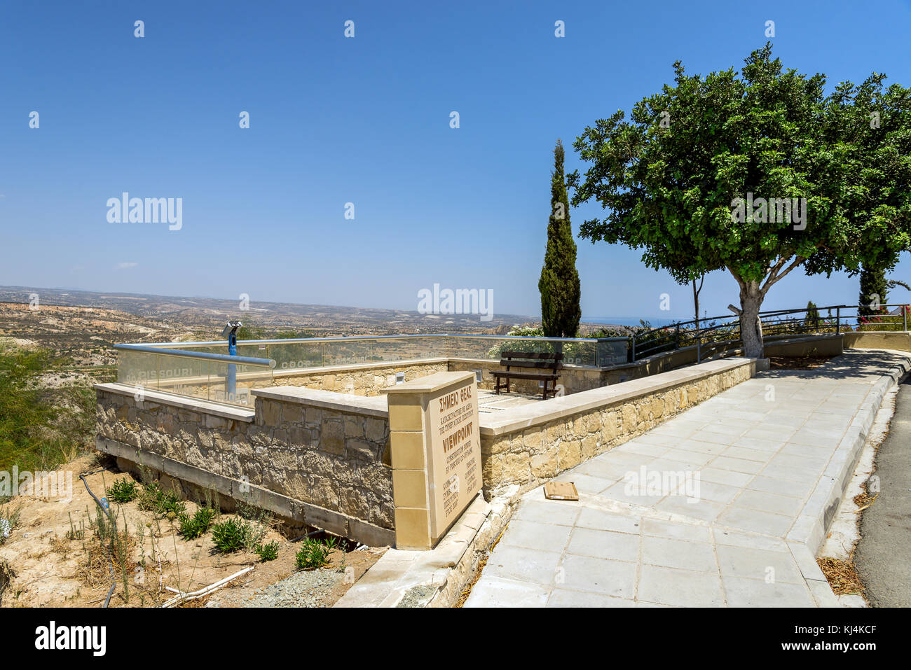 Point de vue de Pissouri lieu touristique avec panorama incroyable, entre Limassol et Paphos, Chypre Banque D'Images