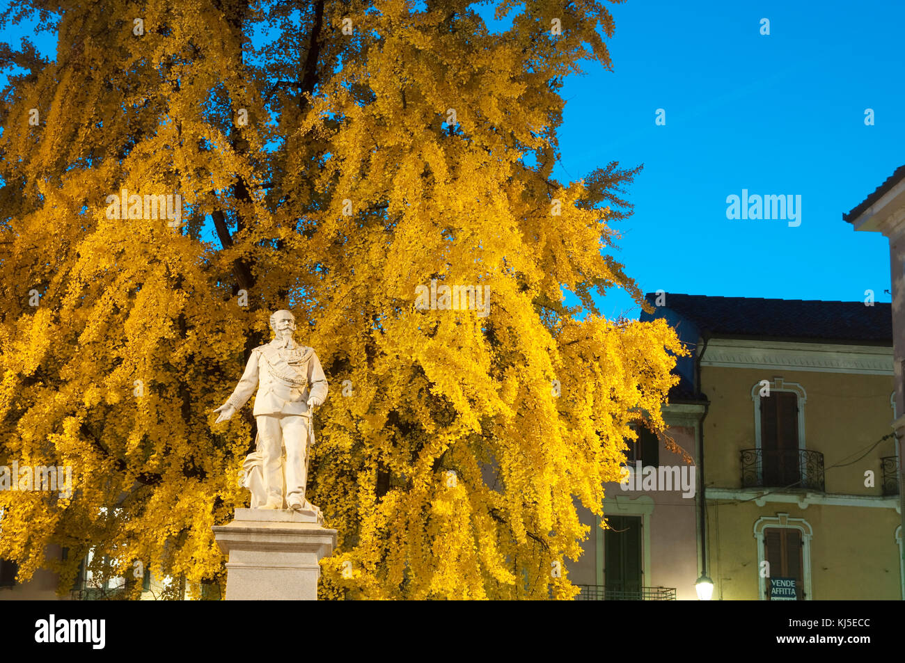 L'Italie, Lombardie, Crema, Piazza Aldo Moro, la Place Vittorio Emanuele II Monument Banque D'Images