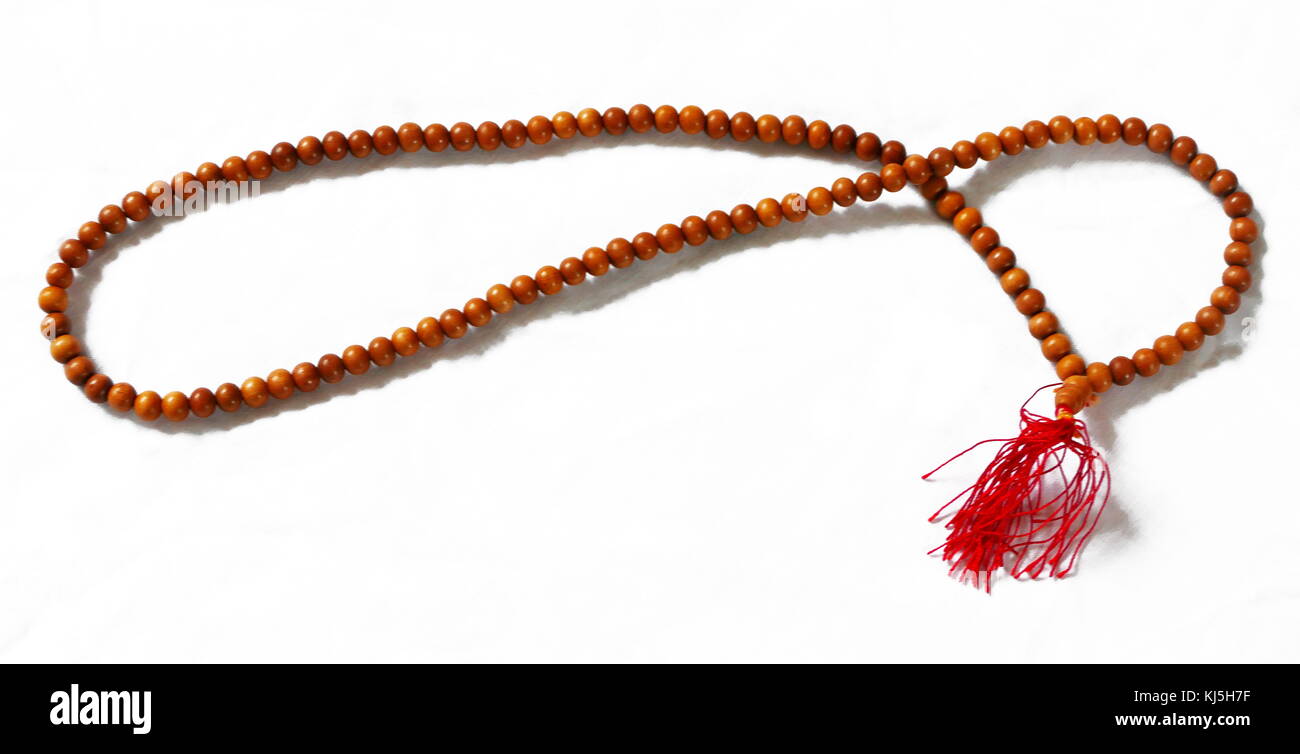 Perles hindoue traditionnelle de la prière et de l'utilisation de dévotion Banque D'Images