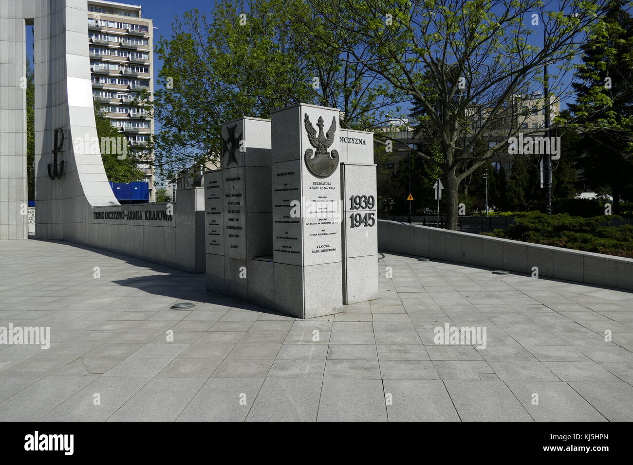 Monument de l'État polonais clandestin et l'Armée de l'intérieur de Varsovie. Polonais (résistance à l'occupation allemande pendant la Seconde Guerre mondiale). Banque D'Images