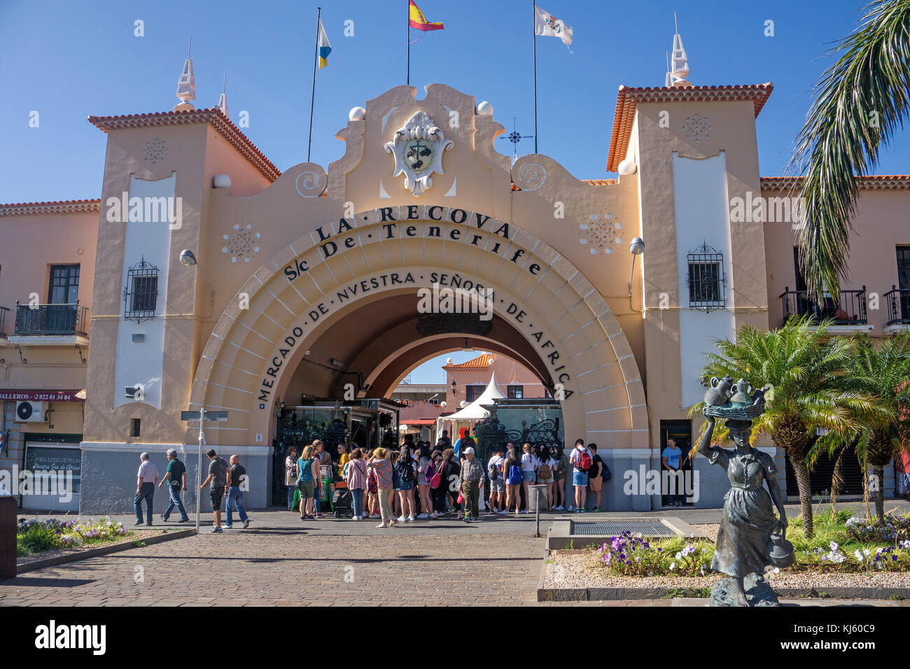 Entrée de mercado Nuestra Senora de l'Afrique, marché de la ville de santa cruz de tenerife, Tenerife, îles canaries, espagne Banque D'Images