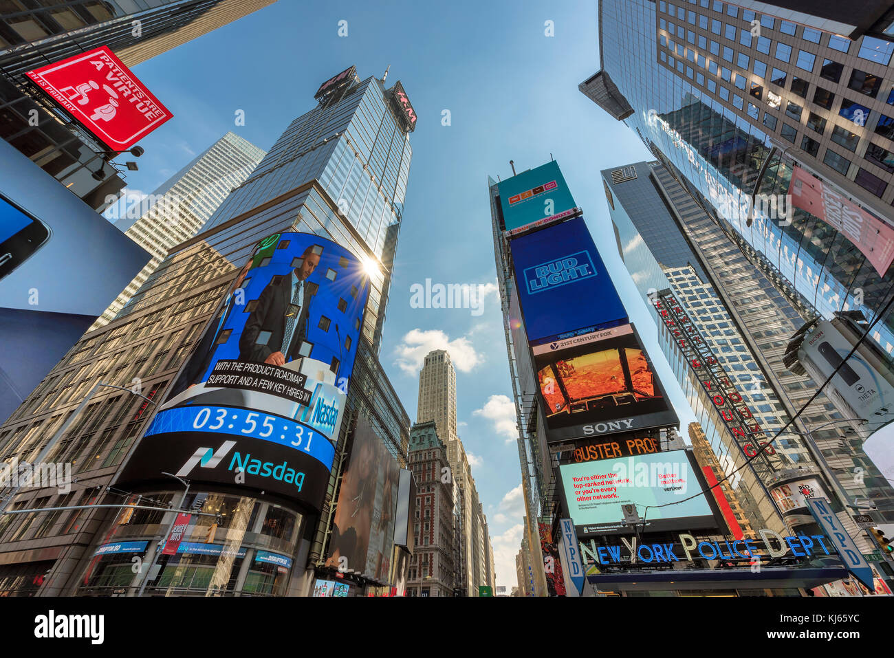 Bâtiment nasdaq de Time Square à new york Banque D'Images