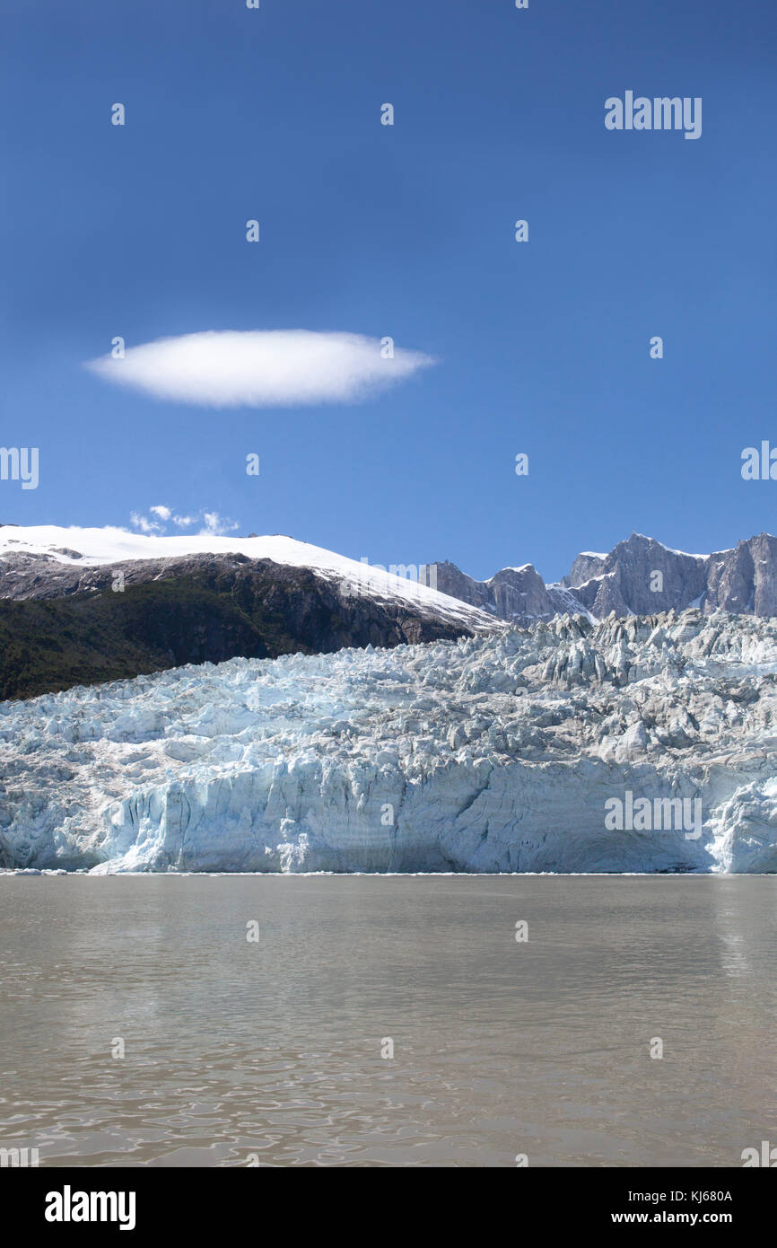 Glacier, Parque Nacional Alberto de Agostini Banque D'Images