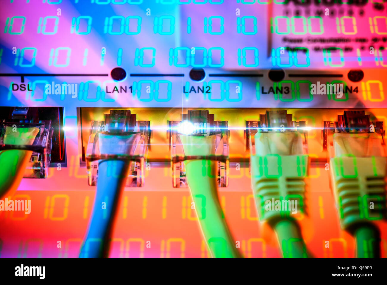 Internet câble, internet haut débit, accès internet à haut débit Banque D'Images