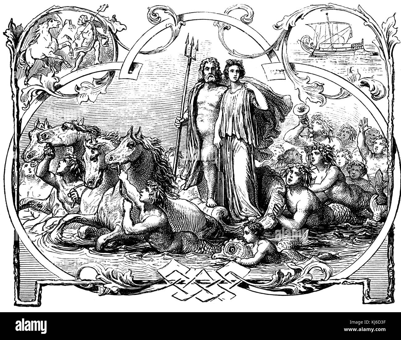 Poséidon et amphitrite (Poseidon und amphitrite) Banque D'Images