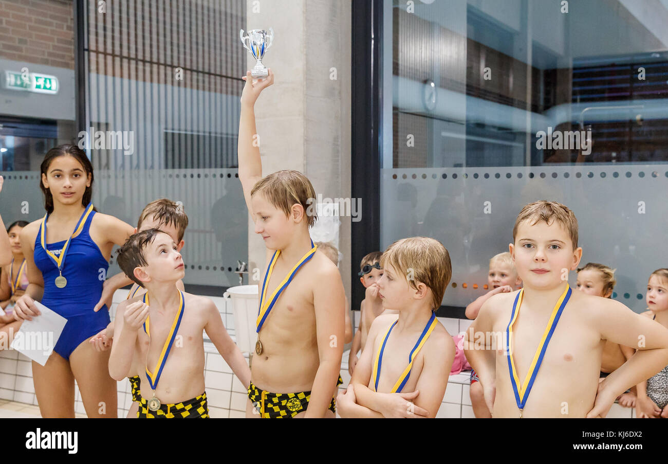 Photos d'un water-polo cup à Höganäs, Suède. Tasse tasse Novembre appelé a eu lieu à Sportcenter, Höganäs. Banque D'Images