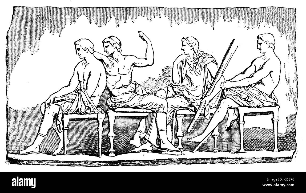 Groupe de dieux de la Frise Parthénon (Göttergruppe aus dem Parthenonfries) Banque D'Images