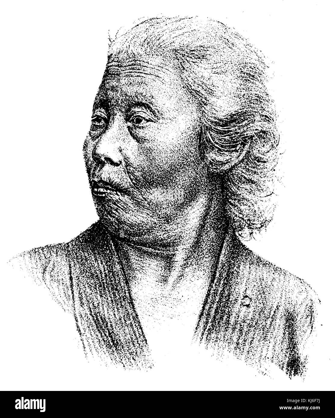 Femme japonaise âgée (Ältere Japanerin) Banque D'Images