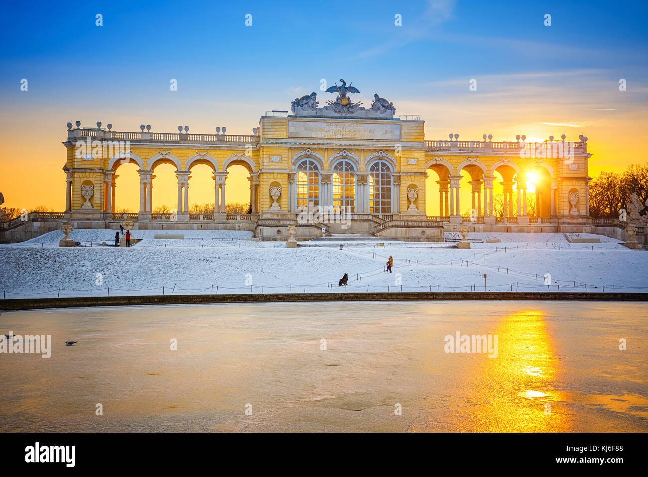 Chapelle du château de Schönbrunn à l'hiver, Vienne, Autriche Banque D'Images