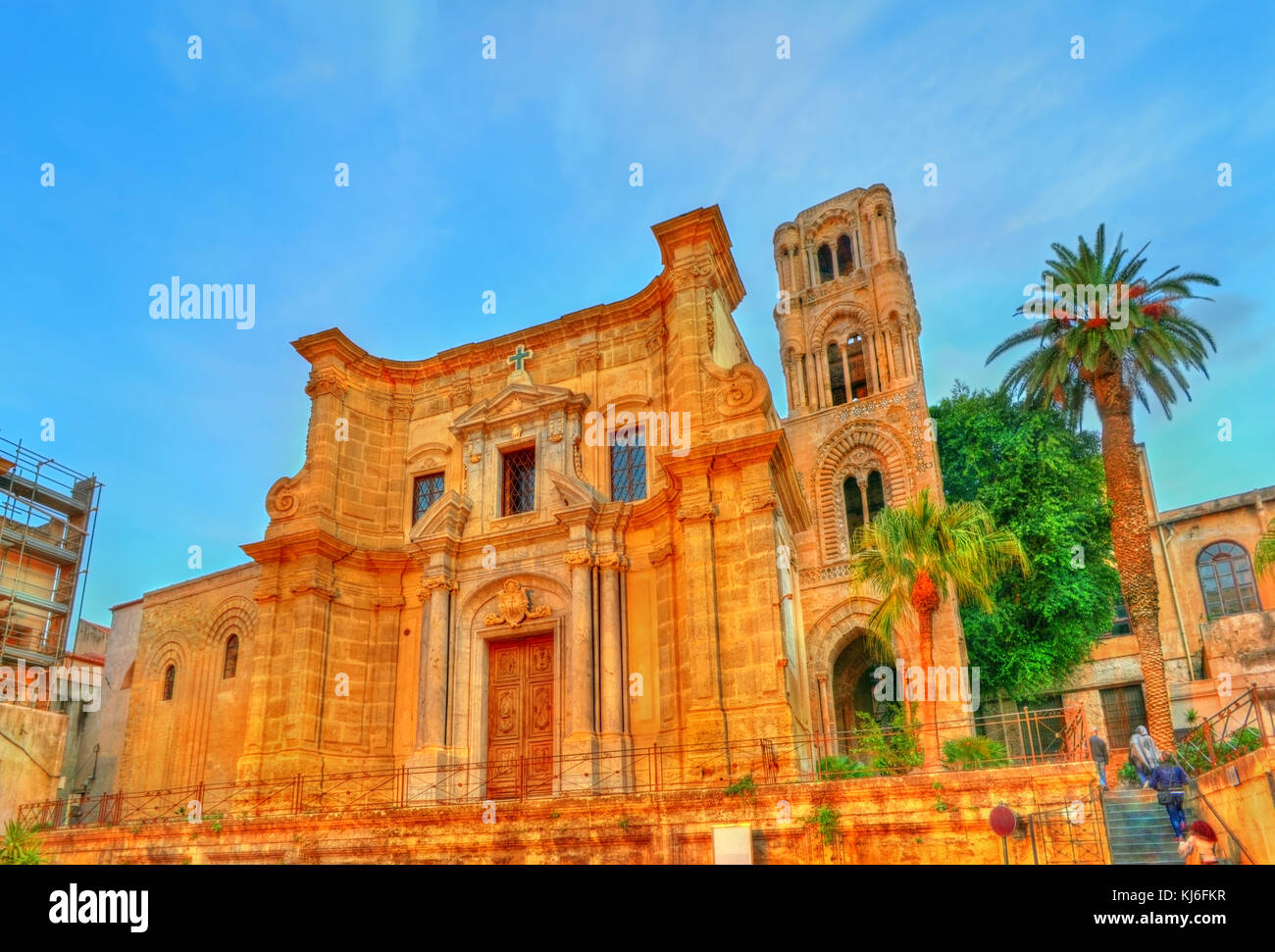 La martorana ou co-cathédrale de st. Mary de l'amiral à Palerme, Italie Banque D'Images