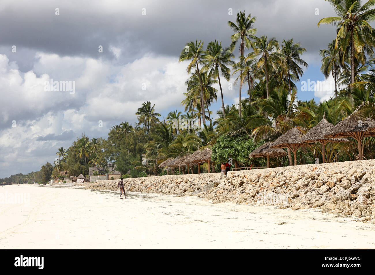 Uroa Bay Beach, l'île de Unguja, à Zanzibar, Tanzanie Banque D'Images