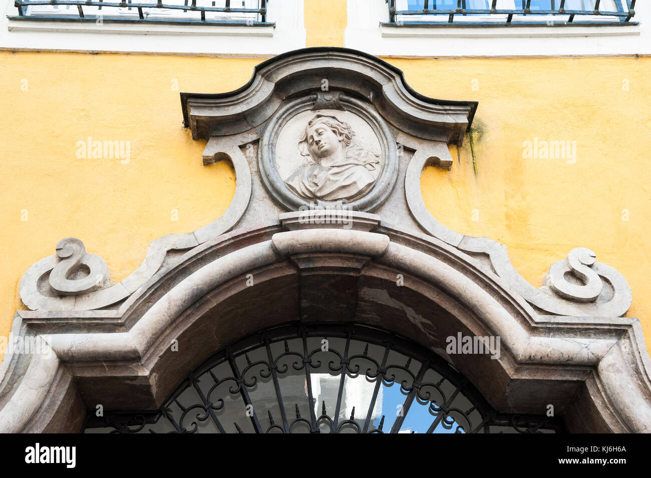 La maison natale de Mozart dans la rue Getreidegasse 9, Salzburg, Autriche, Europe Banque D'Images