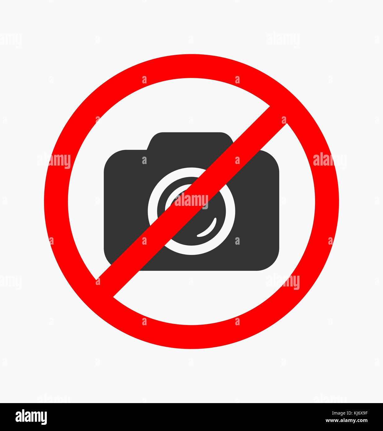 Aucune photographie icône, prohibitionsign Illustration de Vecteur