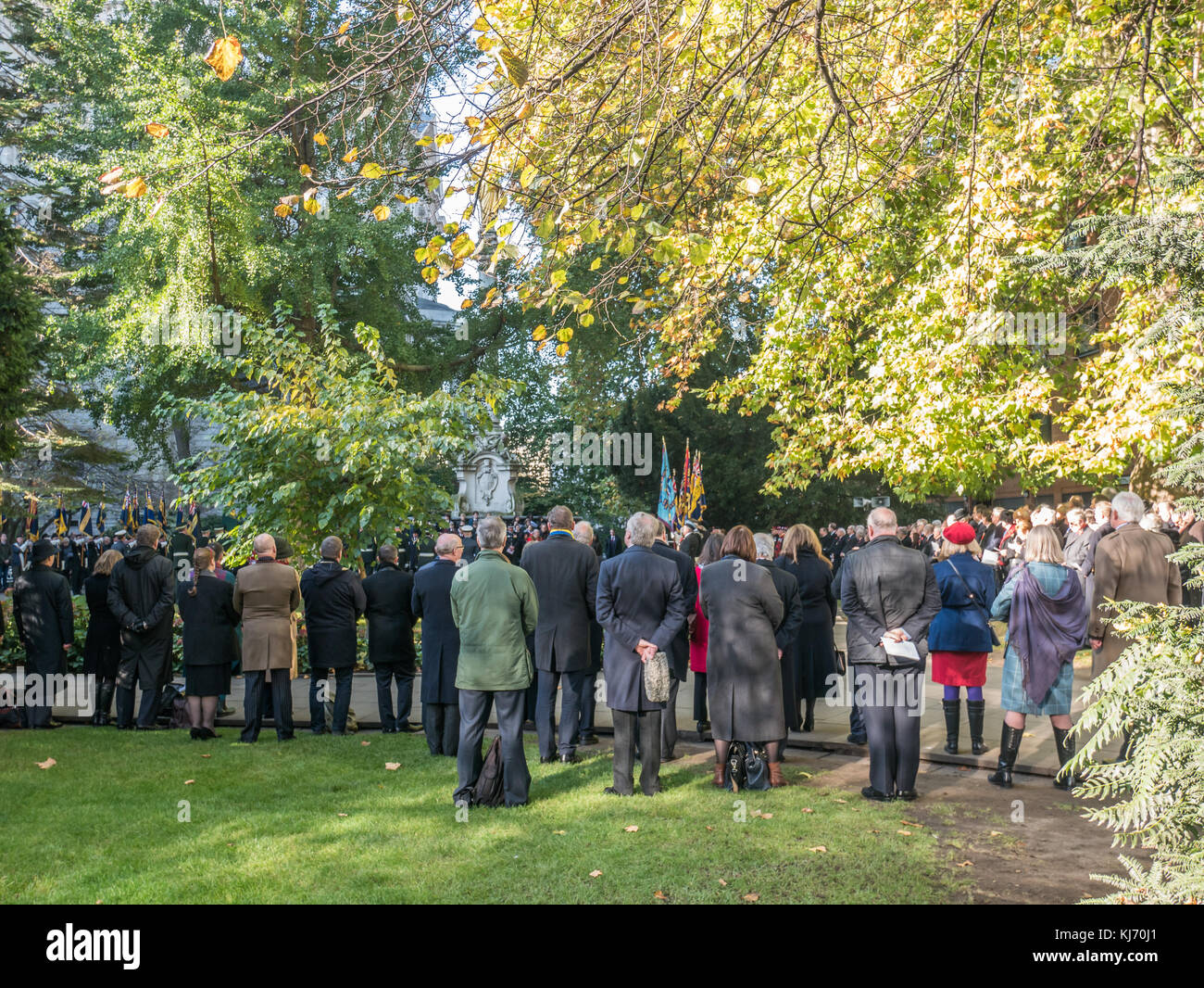 Service du Jour du souvenir dans le cimetière de la cathédrale St Paul, la ville de Londres, en Angleterre, novembre 2017. Banque D'Images