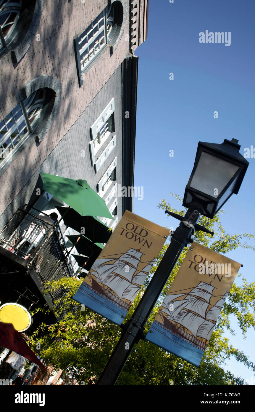 King Street le coeur de la vieille ville à Alexandria, Alexandria, Virginie, Etats-Unis Banque D'Images